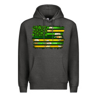 Charcoal Heather st patrick's day american flag Premium Hoodie - Artiststas