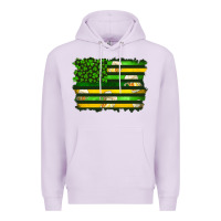Lilac st patrick's day american flag Premium Hoodie - Artiststas