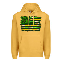 Mustard st patrick's day american flag Premium Hoodie - Artiststas