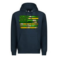 Navy st patrick's day american flag Premium Hoodie - Artiststas