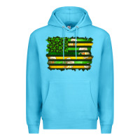 Ocean Blue st patrick's day american flag Premium Hoodie - Artiststas