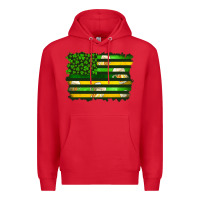 Red st patrick's day american flag Premium Hoodie - Artiststas