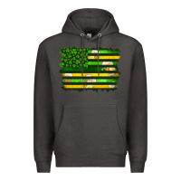 Smoke st patrick's day american flag Premium Hoodie - Artiststas