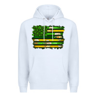 White st patrick's day american flag Premium Hoodie - Artiststas