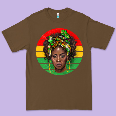 Black Women Premium Tee Designed By Barkaloodesign