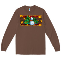 Chestnut christmas tree with snowman Long Sleeve Tee - AdoDesignShop