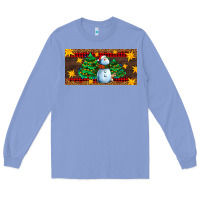 Colony Blue christmas tree with snowman Long Sleeve Tee - AdoDesignShop