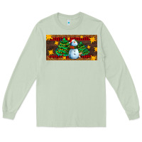 Matcha christmas tree with snowman Long Sleeve Tee - AdoDesignShop