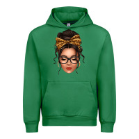 Emerald caucasian leopard messy bun Urban Hoodie - texasbilliewilder