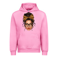 Fuchsia Pink caucasian leopard messy bun Urban Hoodie - texasbilliewilder