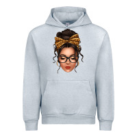 Heather Grey caucasian leopard messy bun Urban Hoodie - texasbilliewilder
