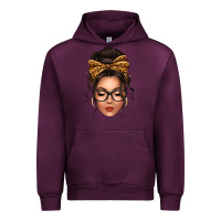 Mauve Wine caucasian leopard messy bun Urban Hoodie - texasbilliewilder