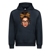 Navy caucasian leopard messy bun Urban Hoodie - texasbilliewilder