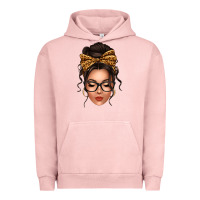 Pigment Salmon caucasian leopard messy bun Urban Hoodie - texasbilliewilder