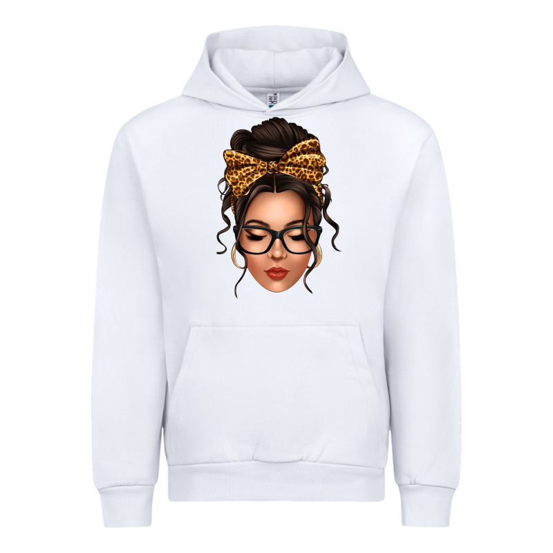 Caucasian Leopard Messy Bun Urban Hoodie by texasbilliewilder | Teevron