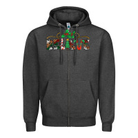 Charcoal Heather believe santa claus christmas Zipper Hoodie - Jasminsmagicworld