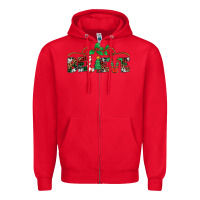 Red believe santa claus christmas Zipper Hoodie - Jasminsmagicworld