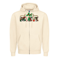 Sandshell believe santa claus christmas Zipper Hoodie - Jasminsmagicworld