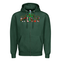 Sports Green believe santa claus christmas Zipper Hoodie - Jasminsmagicworld