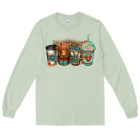 Matcha serape floral longhaired cow coffee cups Long Sleeve Tee - Jasminsmagicworld