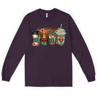 Plum serape floral longhaired cow coffee cups Long Sleeve Tee - Jasminsmagicworld