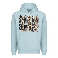Blue Mist cowhide brushstroke Premium Hoodie - AdoDesignShop