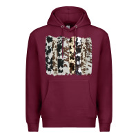 Burgundy cowhide brushstroke Premium Hoodie - AdoDesignShop