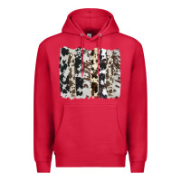 Cardinal cowhide brushstroke Premium Hoodie - AdoDesignShop