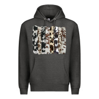 Charcoal Heather cowhide brushstroke Premium Hoodie - AdoDesignShop