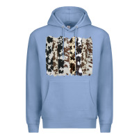 Colony Blue cowhide brushstroke Premium Hoodie - AdoDesignShop