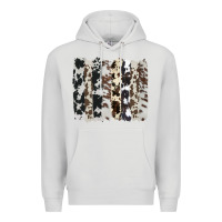 Dove Grey cowhide brushstroke Premium Hoodie - AdoDesignShop