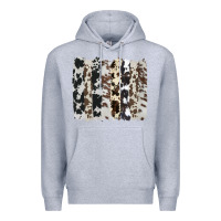 Heather Grey cowhide brushstroke Premium Hoodie - AdoDesignShop