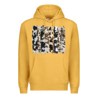 Mustard cowhide brushstroke Premium Hoodie - AdoDesignShop