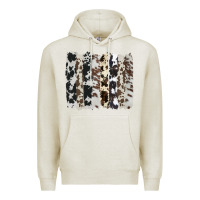 Oatmeal Heather cowhide brushstroke Premium Hoodie - AdoDesignShop