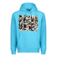 Ocean Blue cowhide brushstroke Premium Hoodie - AdoDesignShop