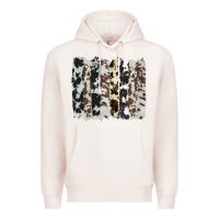 Pale Pink cowhide brushstroke Premium Hoodie - AdoDesignShop