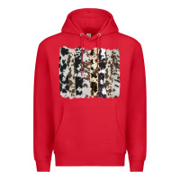 Red cowhide brushstroke Premium Hoodie - AdoDesignShop