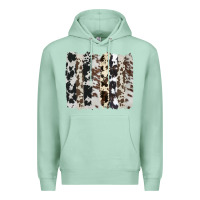 Seafoam cowhide brushstroke Premium Hoodie - AdoDesignShop