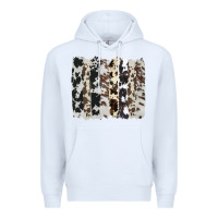 White cowhide brushstroke Premium Hoodie - AdoDesignShop