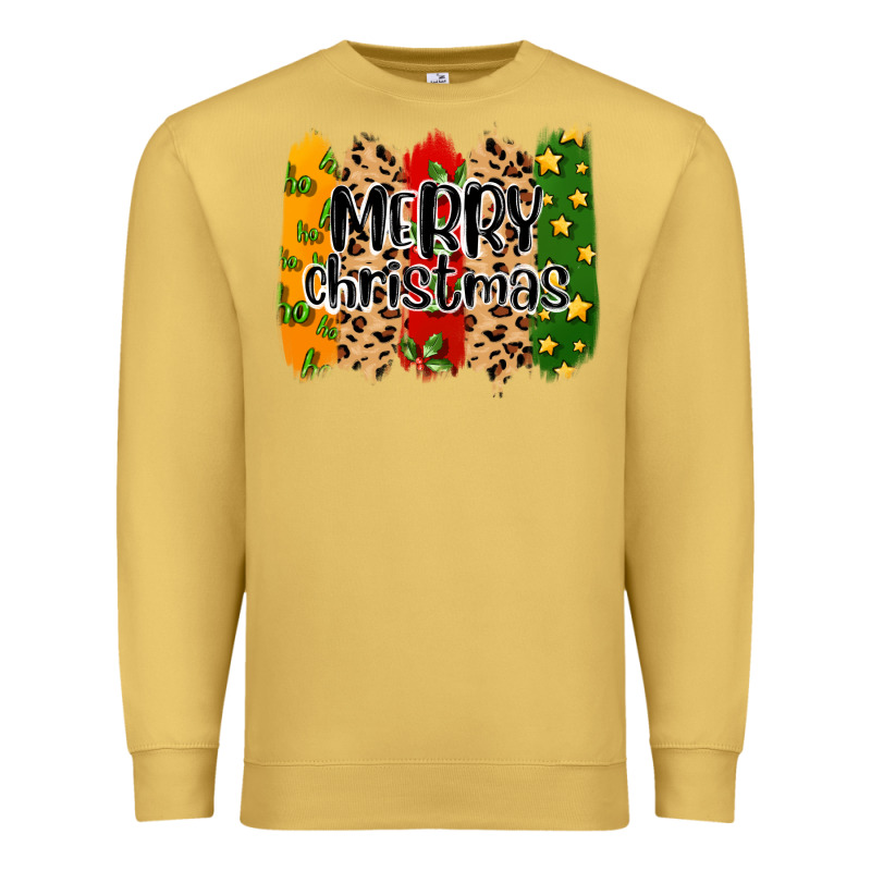 Merry Christmas Brushstrokes Premium Sweatshirt by MaliasSmallBusiness | Teevron