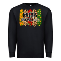 Black merry christmas brushstrokes Premium Sweatshirt - MaliasSmallBusiness