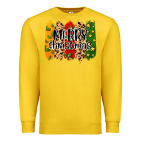 Lemon merry christmas brushstrokes Premium Sweatshirt - MaliasSmallBusiness