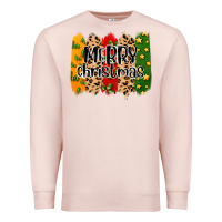 Pale Pink merry christmas brushstrokes Premium Sweatshirt - MaliasSmallBusiness