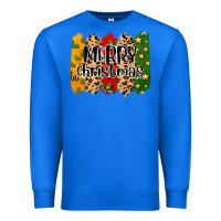 True Royal merry christmas brushstrokes Premium Sweatshirt - MaliasSmallBusiness