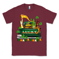 Burgundy lucky truck with flags and beers Classic Tee - AdoDesignShop