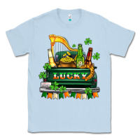 Dusty Blue lucky truck with flags and beers Classic Tee - AdoDesignShop