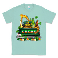 Seafoam lucky truck with flags and beers Classic Tee - AdoDesignShop