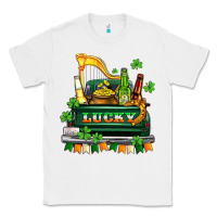 White lucky truck with flags and beers Classic Tee - AdoDesignShop