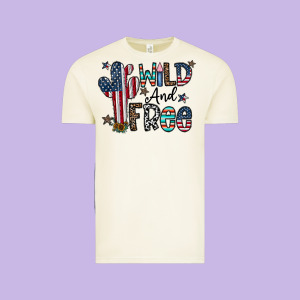 Wild And Free Vintage Tee Designed By Cowhidedigitalart