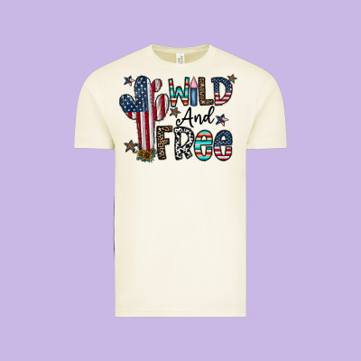 Wild And Free Vintage Tee Designed By Cowhidedigitalart
